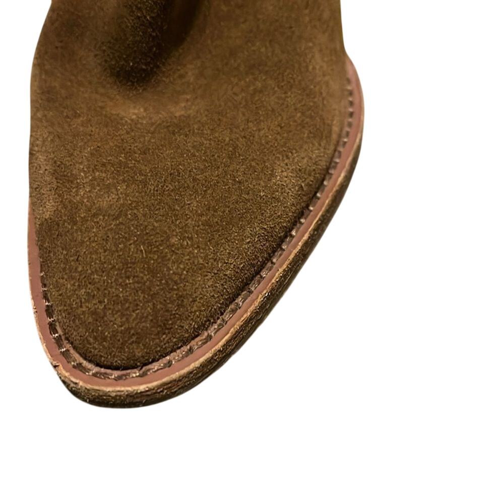 GIANNI BINI BHANNKS SUEDE OVER-THE-KNEESTACK HEEL Brown Western BOOTS Size 5 - Picture 4 of 7